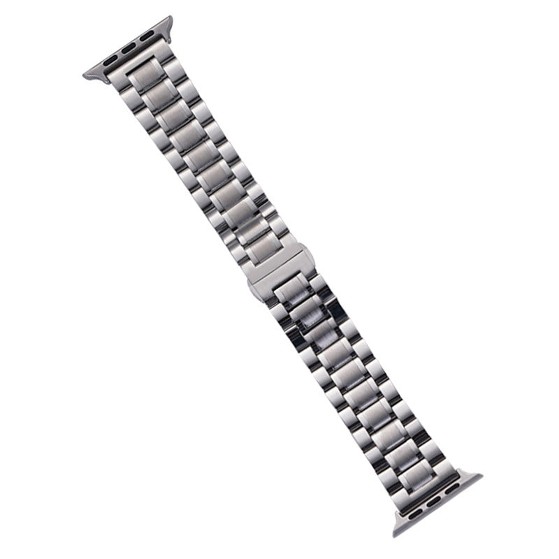 For Apple Watch Series 9 8 7 41mm / 6 5 4 SE (2022) SE (2023) SE 40mm / 3 2 1 38mm Watch Band 22mm 5-Beads Strap - Black For Apple Watch Series 9 8 7 41mm / 6 5 4 SE (2022) SE (2023) SE 40mm / 3 2 1 38mm Watch Band 22mm 5-Beads Strap - Black